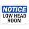 Signmission OSHA Notice, 3.5" Height, Low Head Room Sign, 5" X 3.5", Landscape OS-NS-D-35-L-14062 - alternate 1
